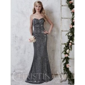 Christina Wu GOLD Bridesmaid Dress